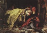 Alexandre  Cabanel The Death of Francesca da Rimini and Paolo Malatesta oil painting picture wholesale